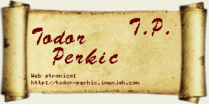 Todor Perkić vizit kartica